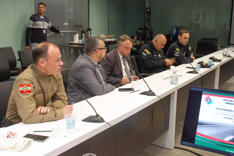 Comandante da Polícia Militar Rodoviária do Estado de SC, Maike Adriano Valgas (foto: Ivonei Fazzioni)