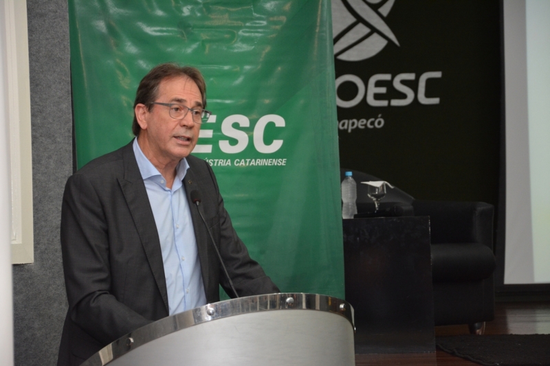 Presidente da FIESC, Mario Cezar de Aguiar (foto: Filipe Scotti)