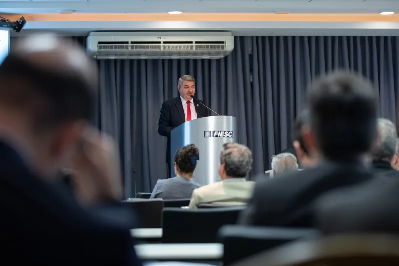 "Da minha família recebi os verdadeiros princípios de cidadania", disse Lunelli ao citar sua origem como filho de agricultores. Foto: Filipe Scotti