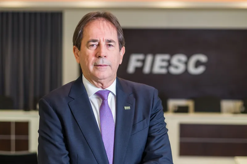Presidente da FIESC, Mario Cezar de Aguiar (Foto: Marcos Campos)