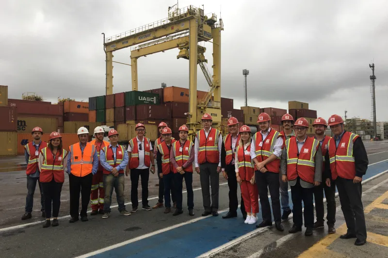 Visita ao Porto em Navegantes (foto:Melissa Aragão de Souza/Portonave)