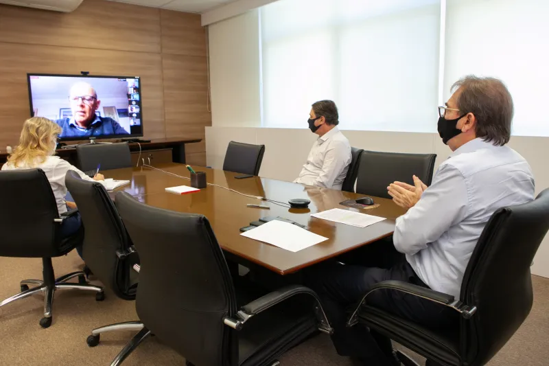 Reunião do COFEM e Sebrae-SC foi realizada por videoconferência (foto: Filipe Scotti)
