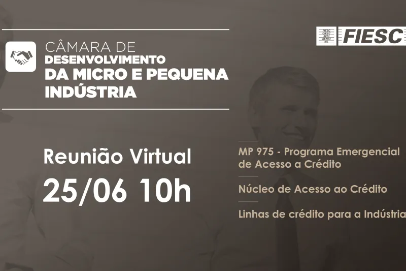 Assista à transmissão no canal da FIESC no YouTube