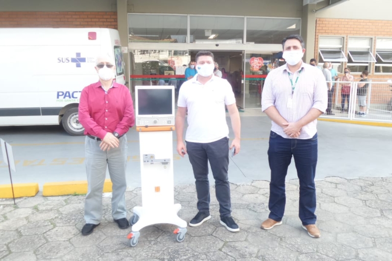 As regiões de Rio do Sul (foto), Jaraguá do Sul e Grande Florianópolis receberam doação de respiradores no final de julho. Foto: Débora Claudio.