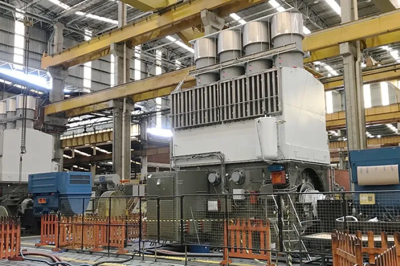 Equipamentos para a Plataforma Buzios em teste na fábrica da WEG. Foto: Divulgação/WEG