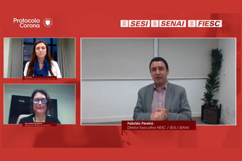 Live foi transmitida pelo canal da FIESC no YouTube nesta terça-feira (8)