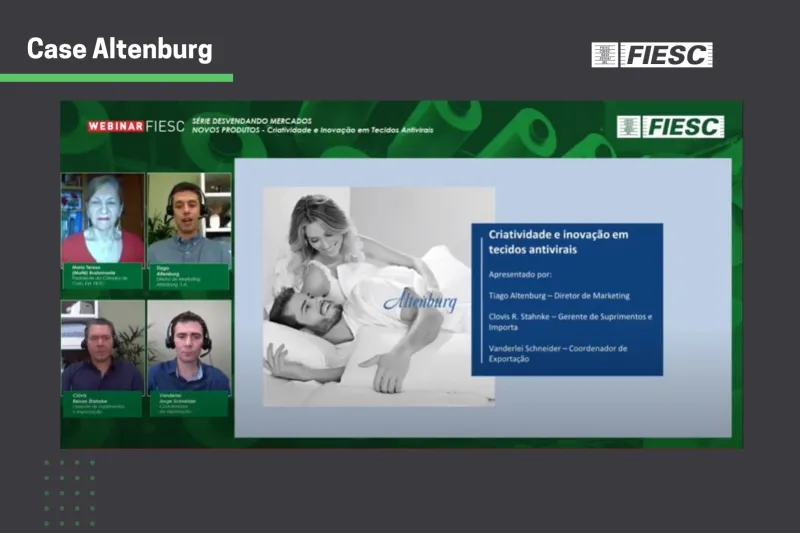 Em live, representantes da empresa de Blumenau compartilharam a experiência em exportar para mais de 20 países