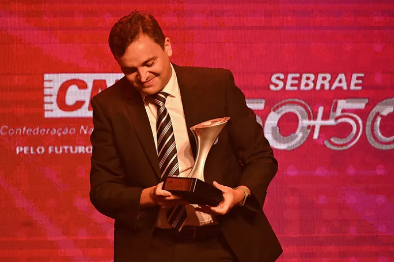 Joni Hoppren dos Santos, diretor de digital e expansão Internacional da Aquarela, vencedora na categoria Inovação em Produto – Pequenas Empresas (foto: Iano Andrade/CNI)