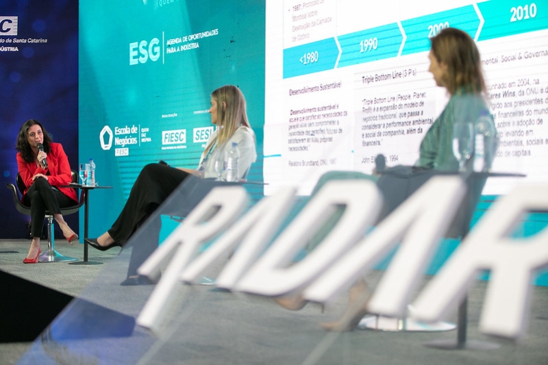 Painel sobre a urgência do ESG, com Engie, Itaú Unibanco e XP Investimentos. Foto: Filipe Scotti