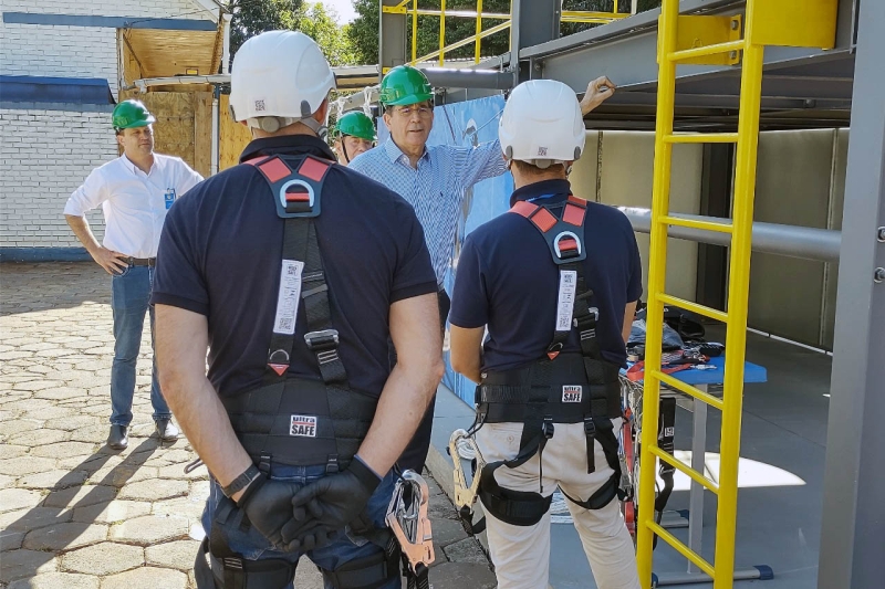 Plataformas para treinamento em NR (foto: Roberto Ruschel) Plataformas para treinamento em NR (foto: Roberto Ruschel)