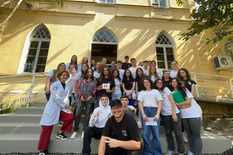 Alunos da Escola SESI envolvidos no projeto. Foto: Divulgação/SESI