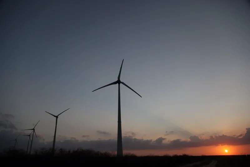 Aerogerador terá 220 metros de altura do solo até a ponta da pá. Foto: Divulgação/WEG