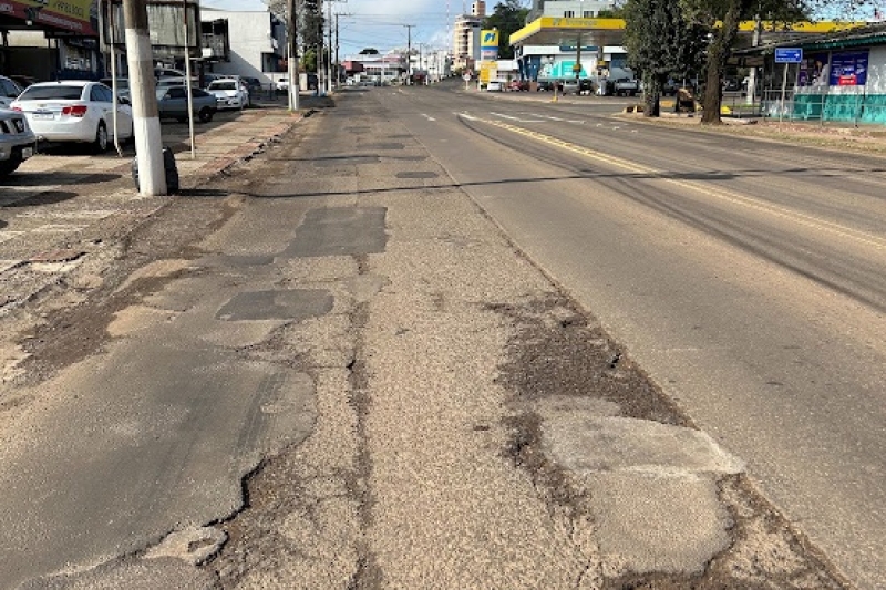 BR-163, no perímetro urbano de São Miguel do Oeste (foto: Ricardo Saporiti)
