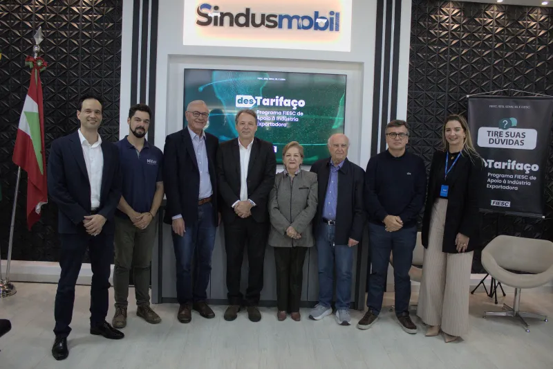 Representantes da FIESC destacam ações de apoio de IEL, SENAI e SESI. (foto: Ederson Rodrigo Alves)