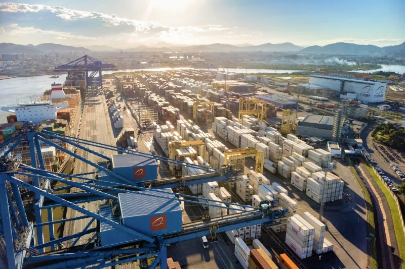 No acumulado do ano, exportações crescem 5,1% em SC. (foto: Portonave/Divulgação)