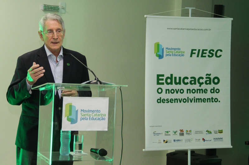 Presidente da FIESC destacou relação entre competitividade, produtividade e a formação dos trabalhadores (Foto: Filipe Scotti)