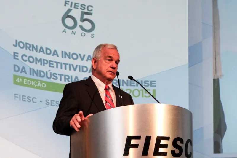 Robert Karch abriu o circuito de palestras e debates da Jornada Inovação e Competitividade da Indústria Catarinense (Foto: Heraldo Carnieri)